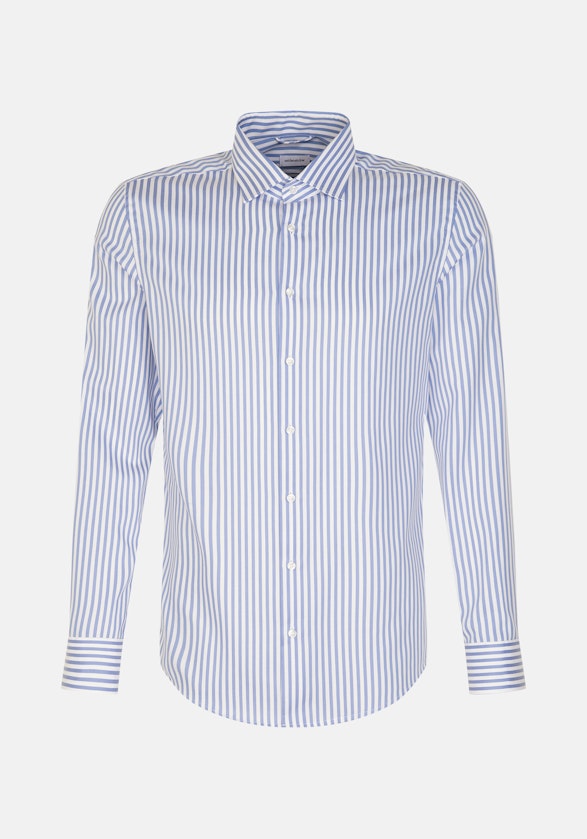 X-Slim Business Hemd Gestreift in Mittelblau | Seidensticker Onlineshop