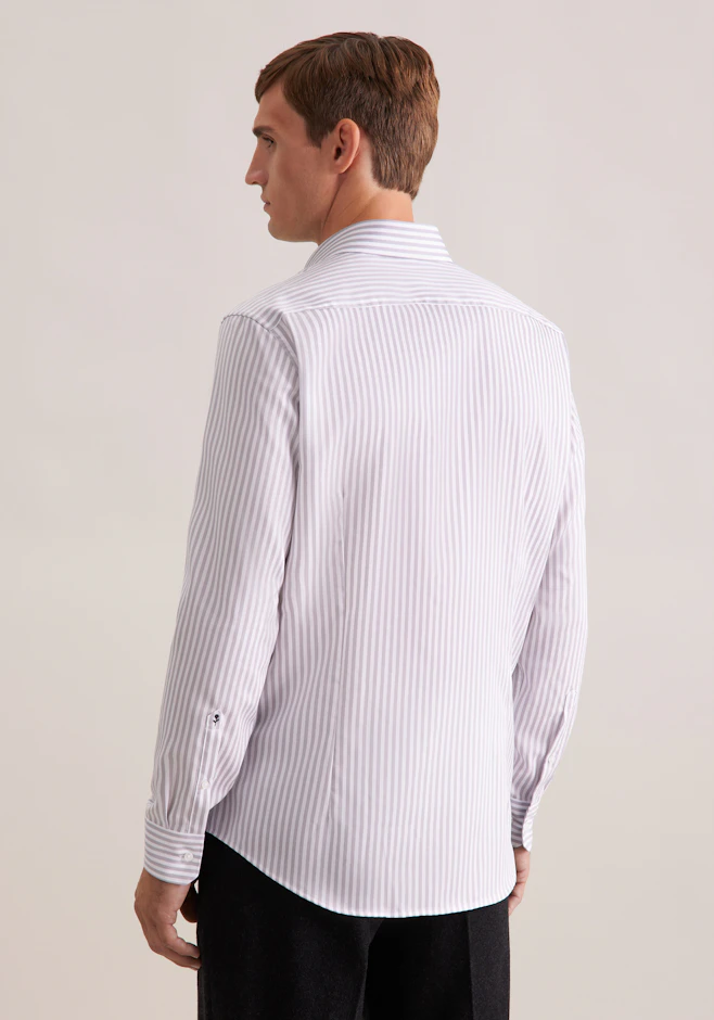 X-Slim Business Hemd Gestreift in Grau | Seidensticker Onlineshop