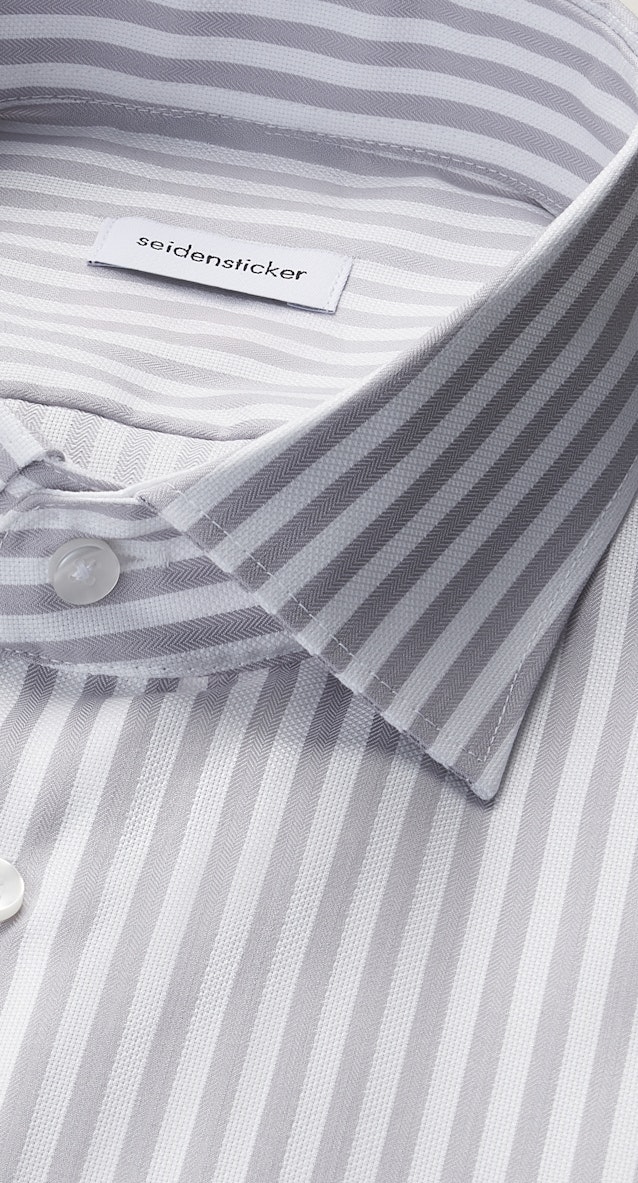 X-Slim Business Hemd Gestreift in Grau |  Seidensticker Onlineshop