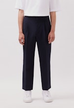 Chino Cropped mit Bundfalten in Dunkelblau |  Seidensticker Onlineshop