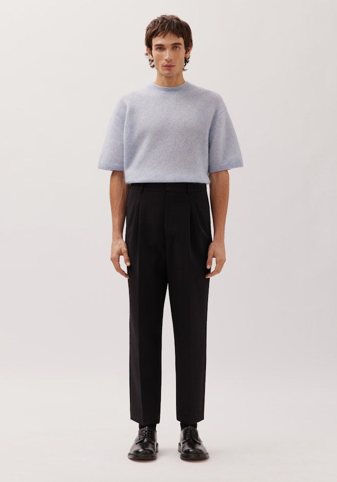 Chino Cropped mit Bundfalten dans Noir | Boutique en ligne Seidensticker