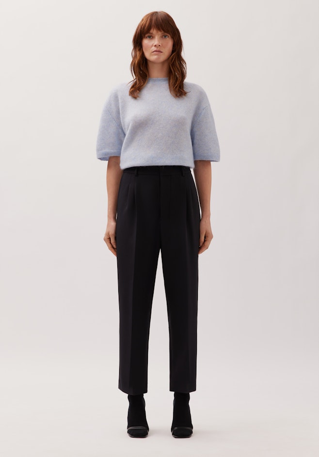 Chino Cropped mit Bundfalten dans Noir | Boutique en ligne Seidensticker