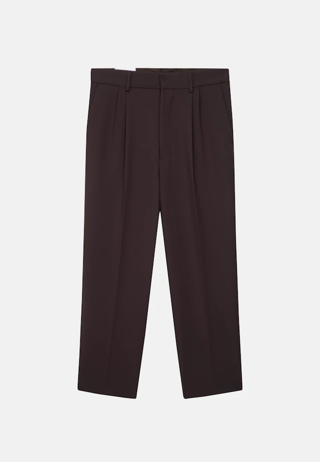 Chino cropped with pleats in Braun | Seidensticker online shop