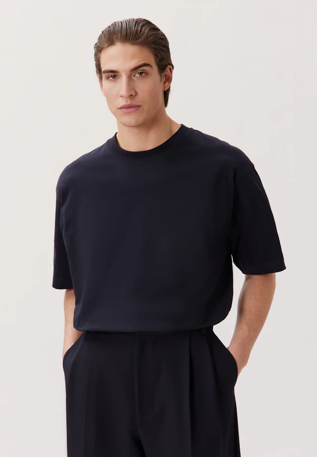 T-Shirt Uni in Dunkelblau |  Seidensticker Onlineshop