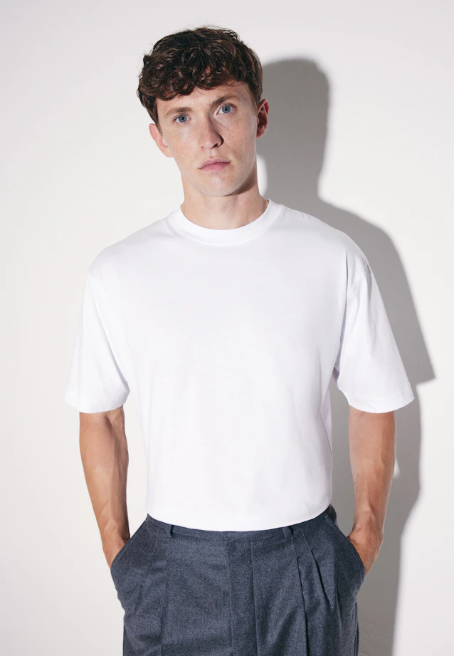T-shirt Uni in Weiß |  Seidensticker Onlineshop