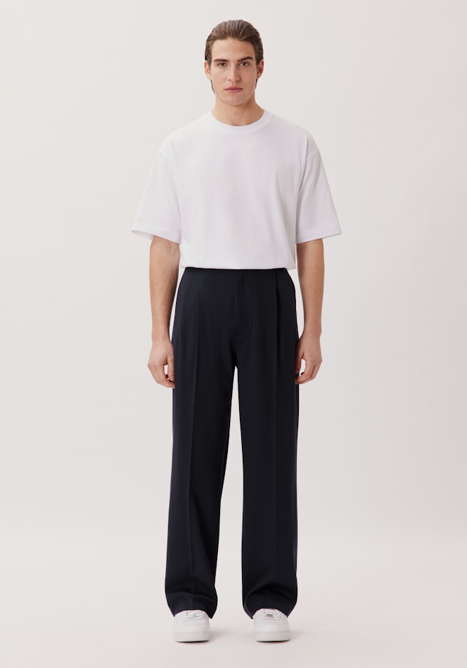 Oversized Pantalon de costume Uni dans Bleu Foncé | Boutique en ligne Seidensticker