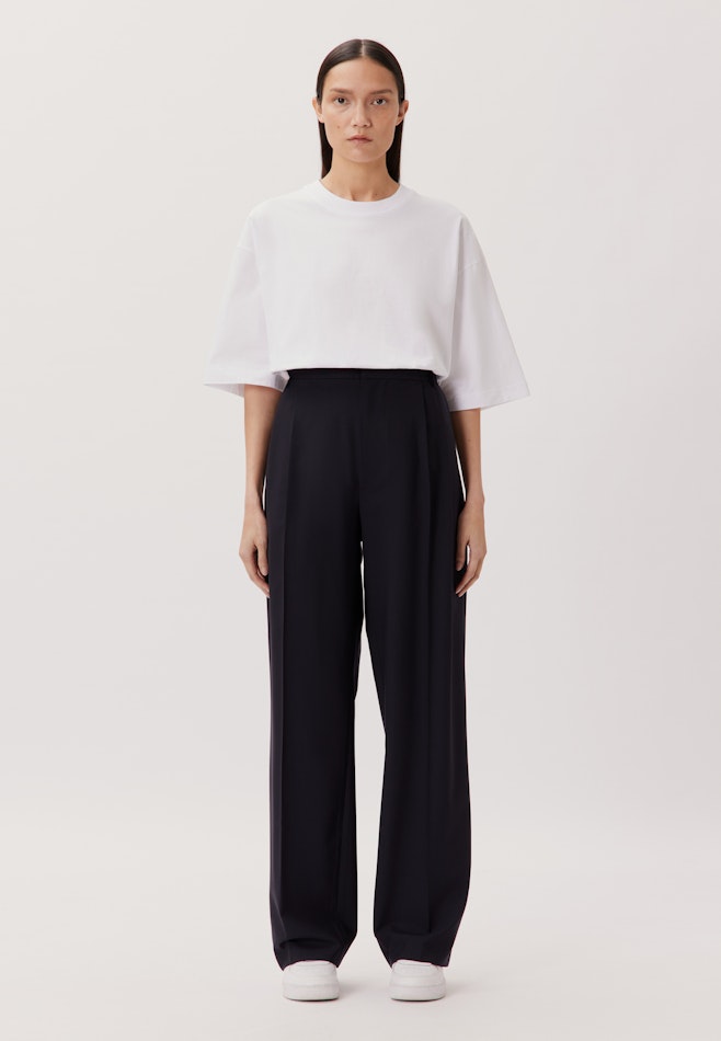 Oversized Pantalon de costume Uni dans Bleu Foncé | Boutique en ligne Seidensticker