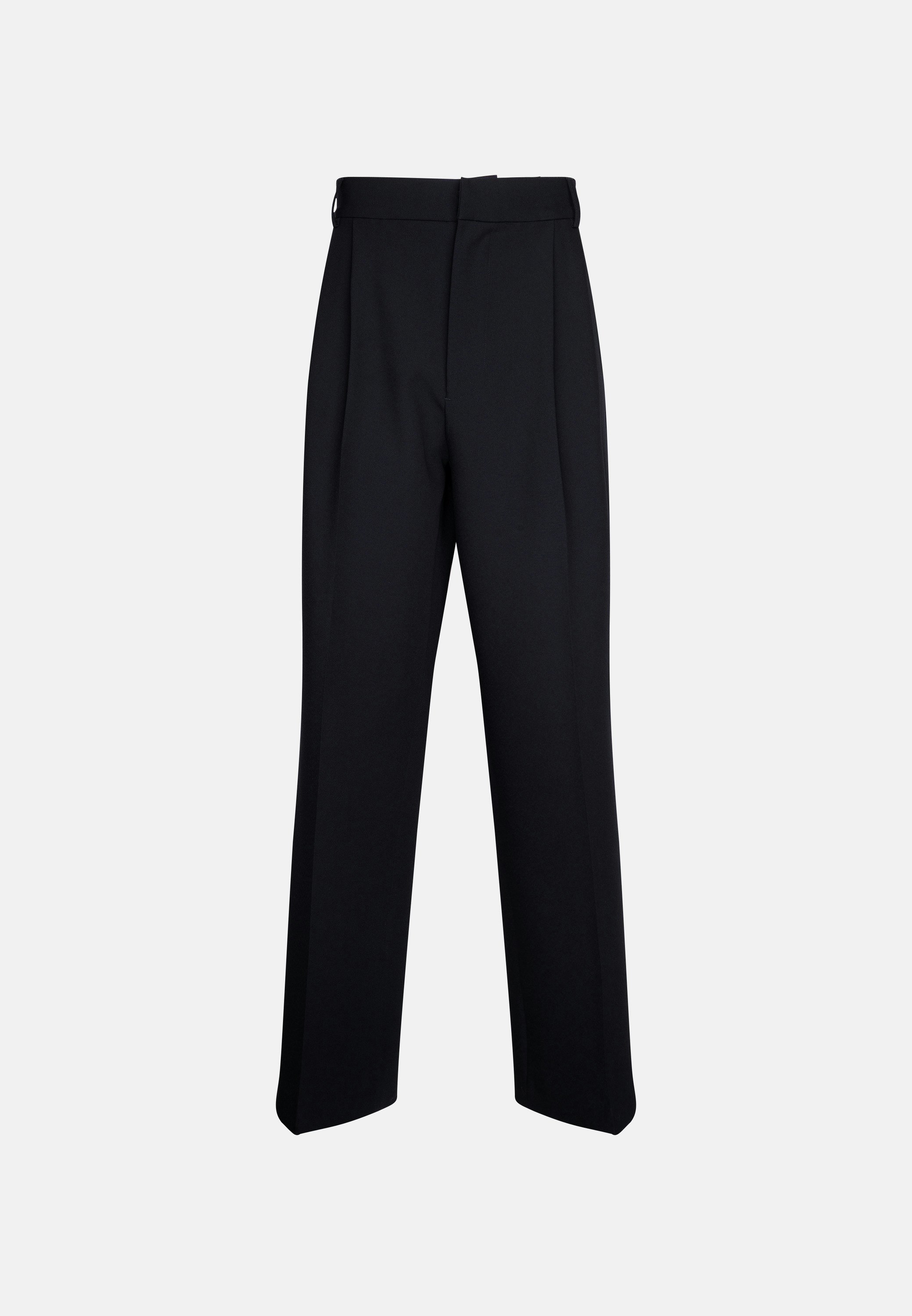 【MODERNIF】Rector Banding Semi-Wide Slacks Men Oversized Suit pants Uni dark blue | Studio Seidensticker