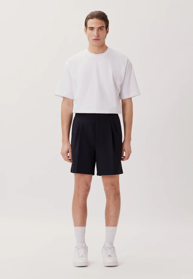 Shorts with pleats in Dark Blue |  Seidensticker Onlineshop
