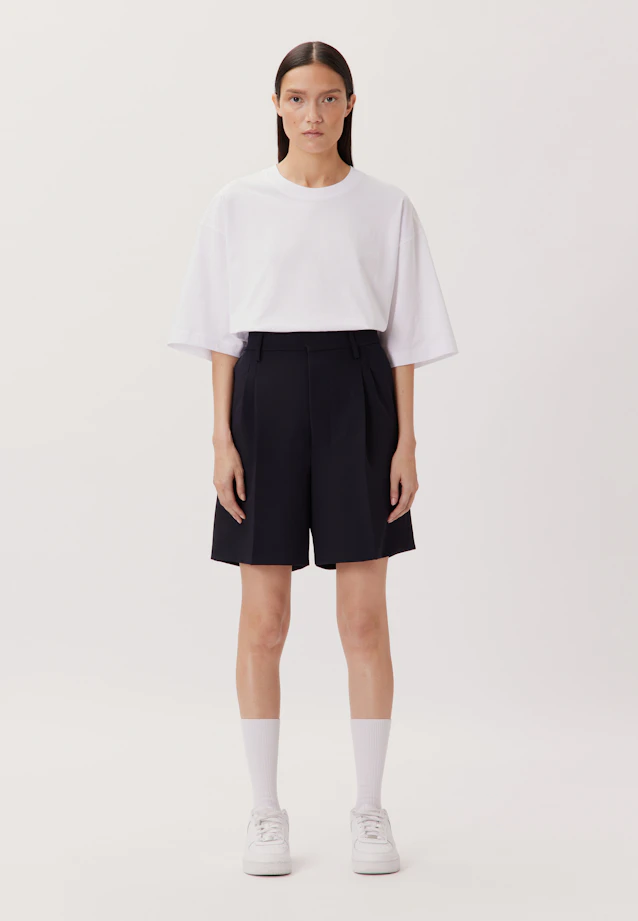 Shorts with pleats in Dark Blue |  Seidensticker Onlineshop