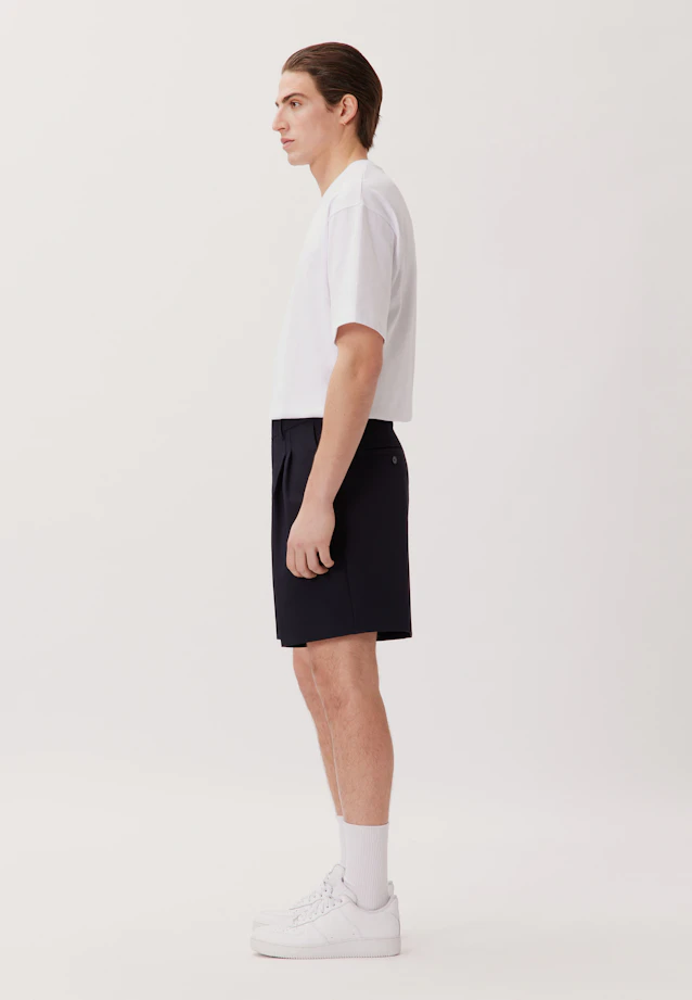 Shorts with pleats in Dark Blue |  Seidensticker Onlineshop