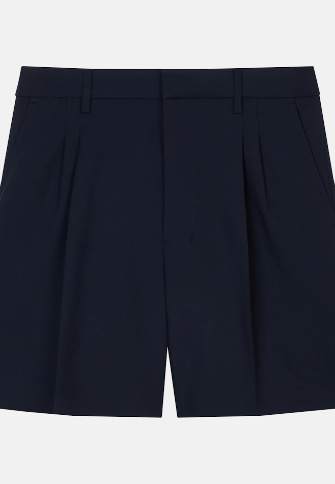 Shorts mit Bundfalten in Dunkelblau | Seidensticker Onlineshop