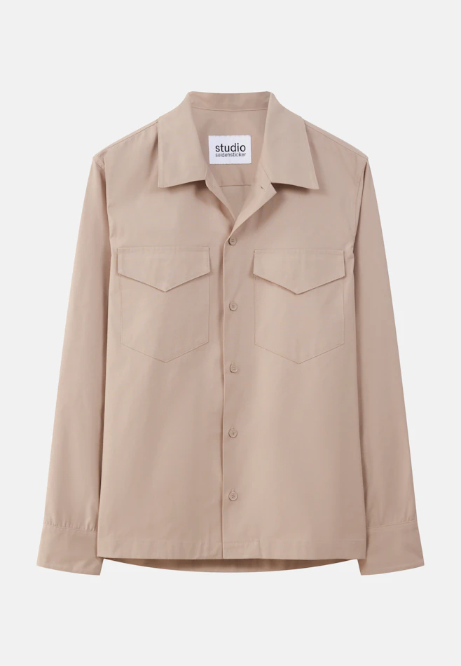 Regular Chemise décontractée Uni dans Marron | Boutique en ligne Seidensticker