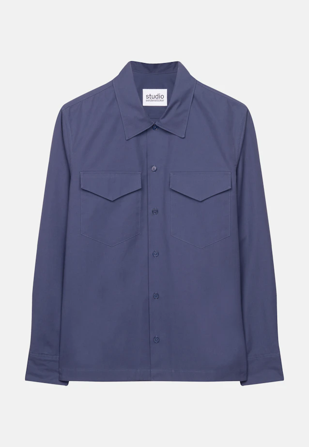Regular Chemise décontractée Uni in Gris |  Seidensticker Onlineshop