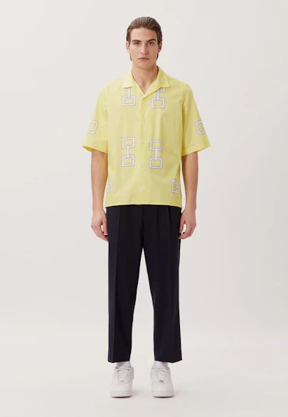 Regular Casual Hemd Druck in Gelb |  Seidensticker Onlineshop