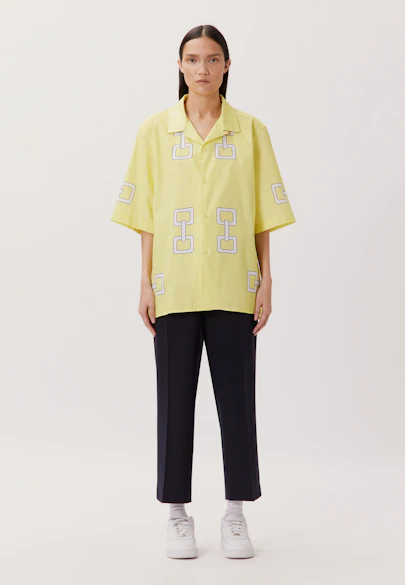 Regular Casual Hemd Druck in Gelb |  Seidensticker Onlineshop