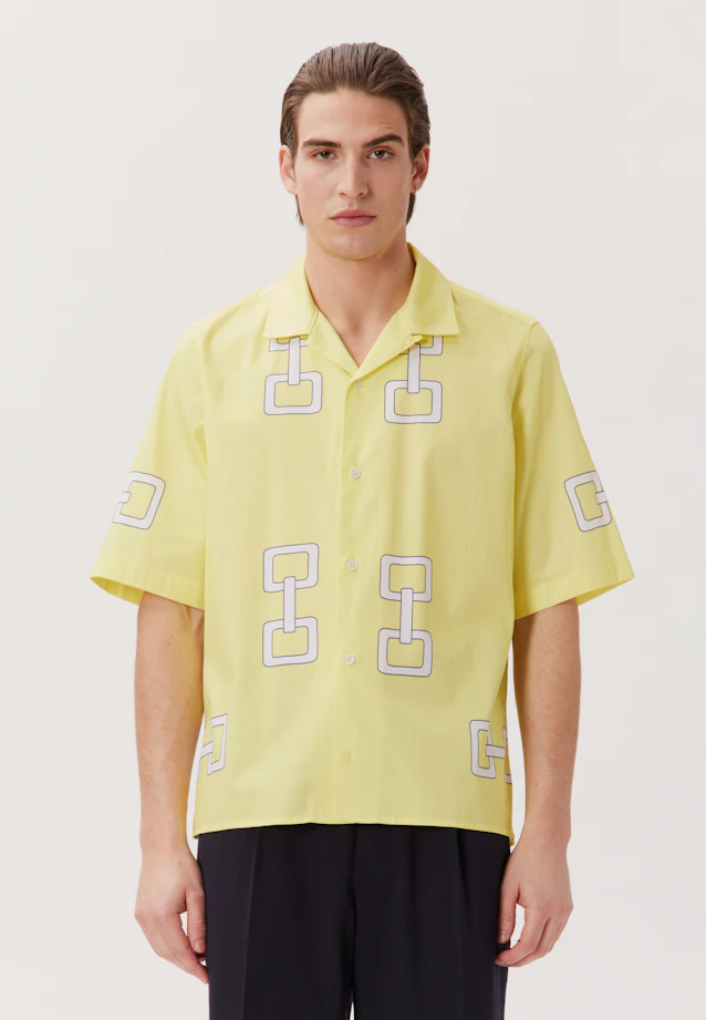 Regular Chemise décontractée Imprimé in Jaune |  Seidensticker Onlineshop