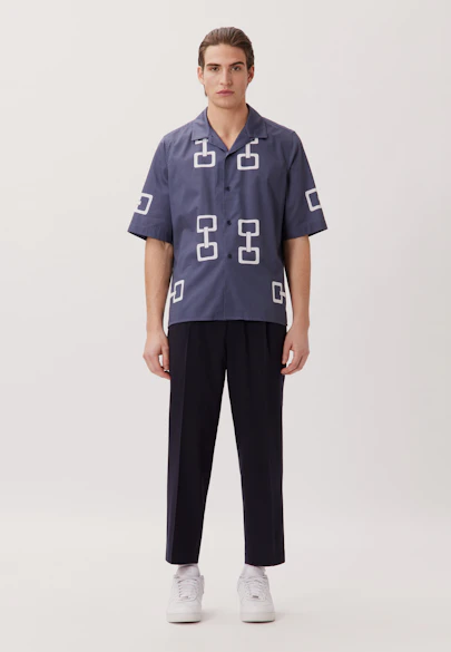 Regular Casual Hemd Druck in Grau |  Seidensticker Onlineshop