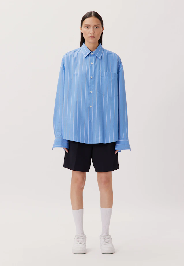 Oversized Chemise décontractée rayures in Bleu Moyen |  Seidensticker Onlineshop