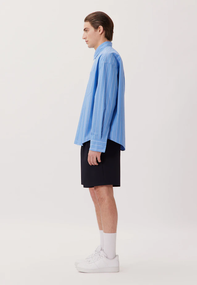 Oversized Chemise décontractée rayures in Bleu Moyen |  Seidensticker Onlineshop