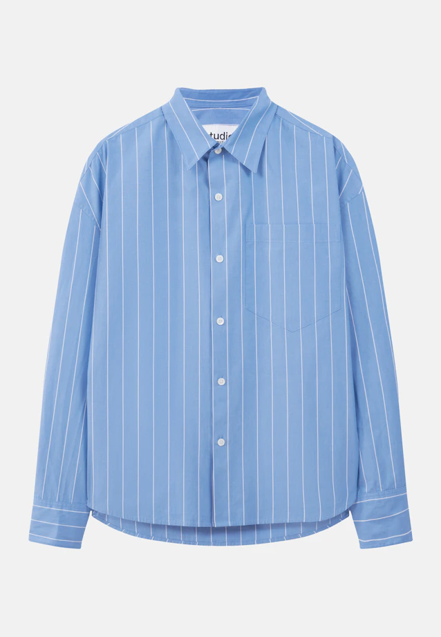 Oversized Chemise décontractée rayures in Bleu Moyen |  Seidensticker Onlineshop