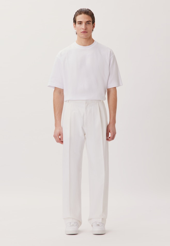 Oversized Pantalon de costume Uni dans Blanc | Boutique en ligne Seidensticker