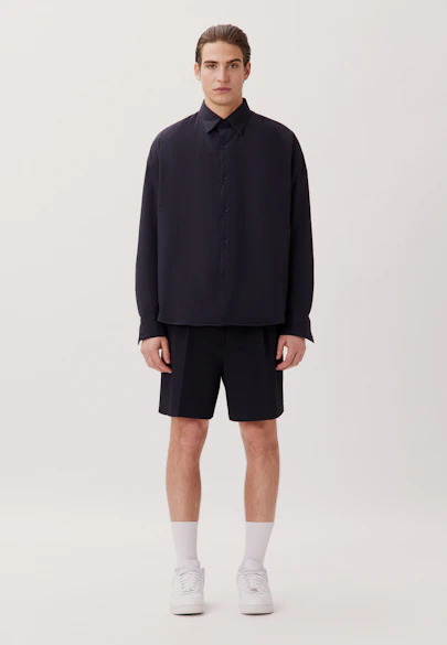 Oversized Casual shirt Uni in Dark Blue |  Seidensticker Onlineshop