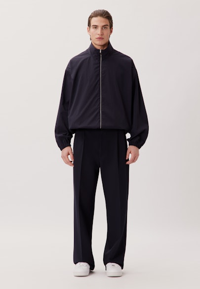 Oversized Veste Uni in Bleu Foncé |  Seidensticker Onlineshop