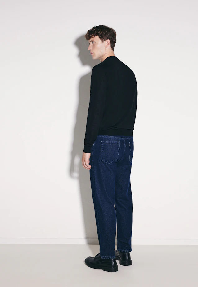 Regular Pullover Uni in Schwarz |  Seidensticker Onlineshop