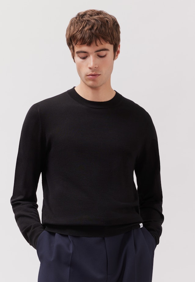 Regular Pull-over Uni in Noir |  Seidensticker Onlineshop