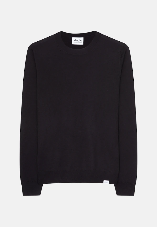 Regular Pullover Uni in Schwarz | Seidensticker Onlineshop