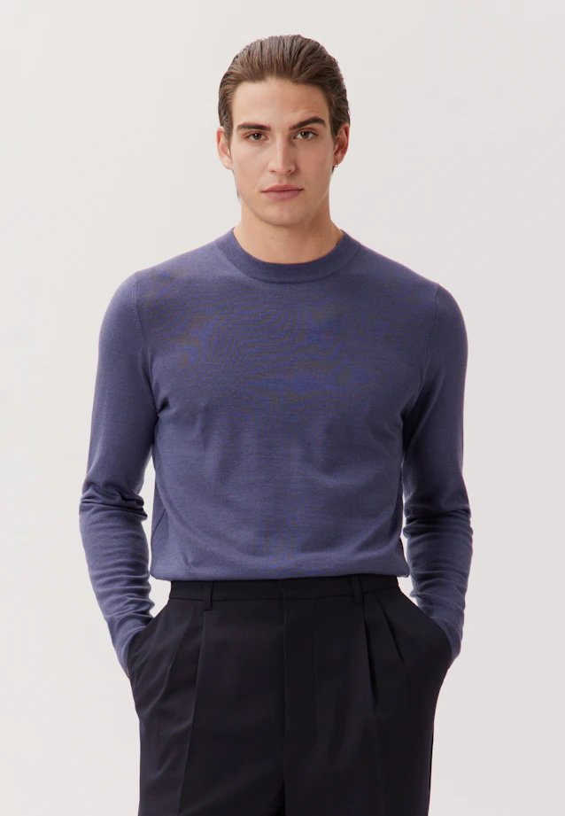 Regular Pullover Uni in Grau |  Seidensticker Onlineshop