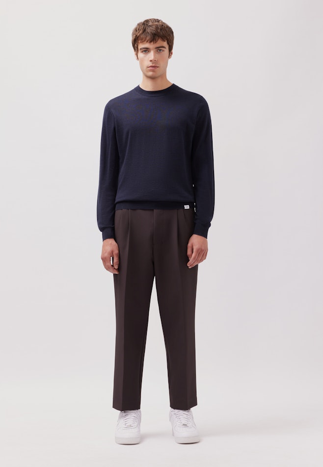 Regular Pullover Uni in Dunkelblau | Seidensticker Onlineshop