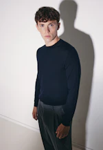 Regular Pullover Uni in Dunkelblau |  Seidensticker Onlineshop