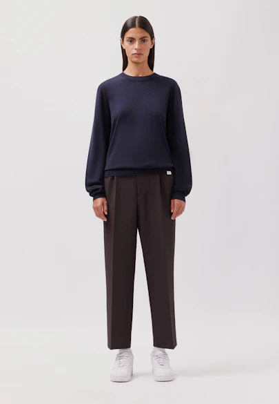 Regular Pullover Uni in Dunkelblau |  Seidensticker Onlineshop