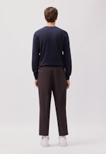 Regular Pull-over Uni in Bleu Foncé |  Seidensticker Onlineshop