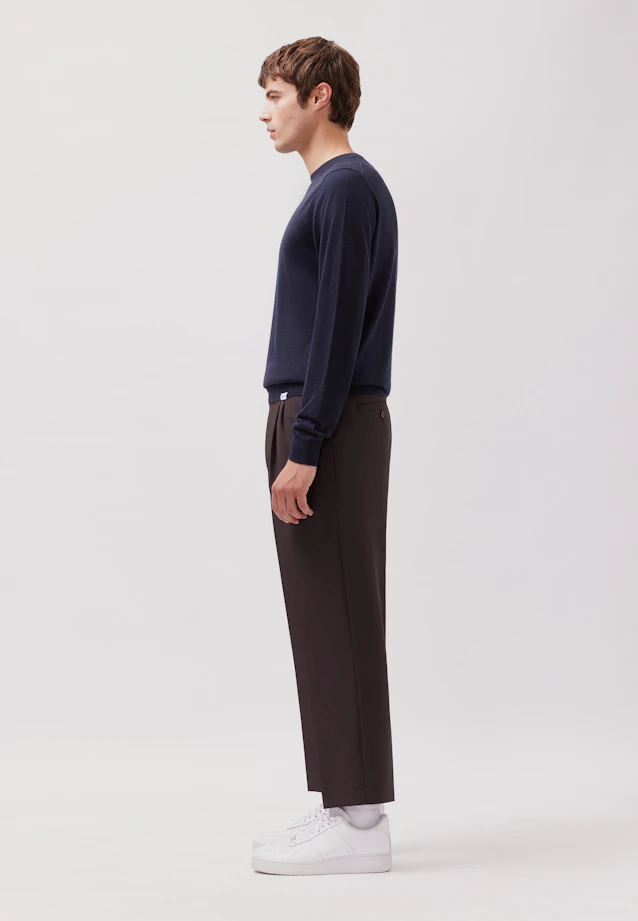 Rundhals Pullover  , Uni in Dunkelblau |  Seidensticker Onlineshop
