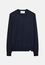 Regular Pull-over Uni in Bleu Foncé |  Seidensticker Onlineshop