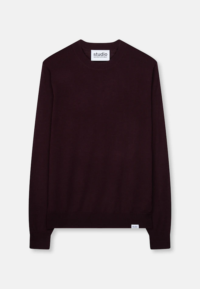 Regular Pullover Uni in Rot | Seidensticker Onlineshop