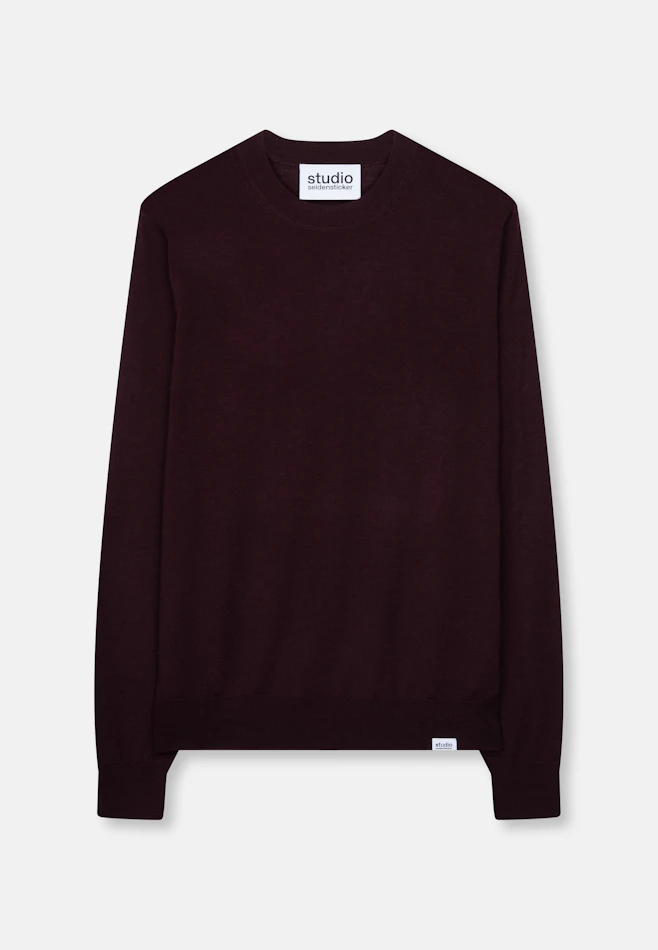 Regular Pullover Uni in Rot | Seidensticker Onlineshop