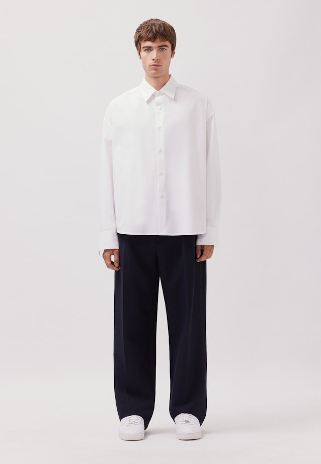 Oversized Chemise Uni in Blanc |  Seidensticker Onlineshop