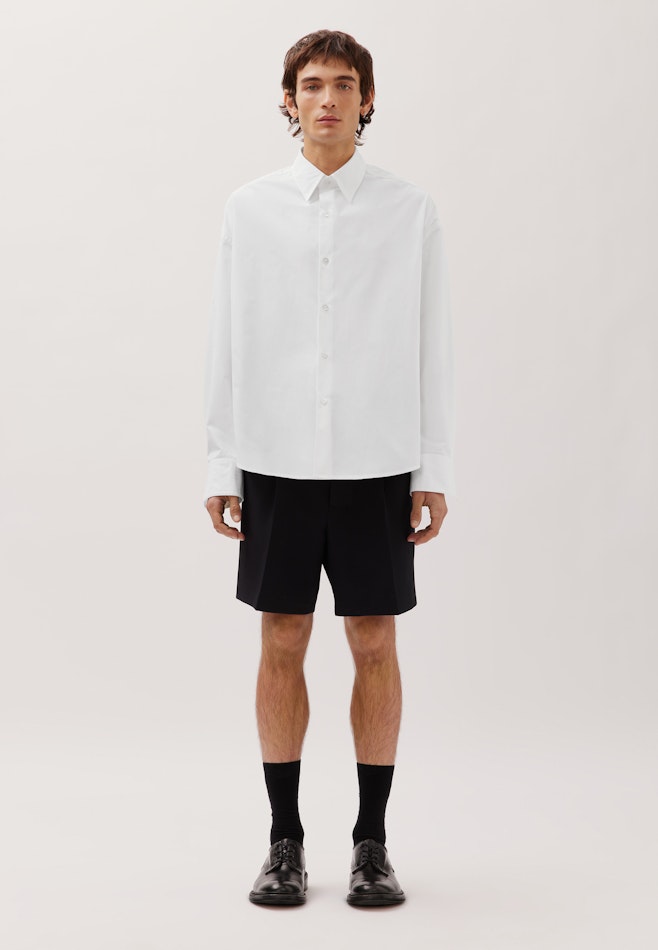 Oversized Boxy Hemd aus Baumwolle dans Blanc | Boutique en ligne Seidensticker