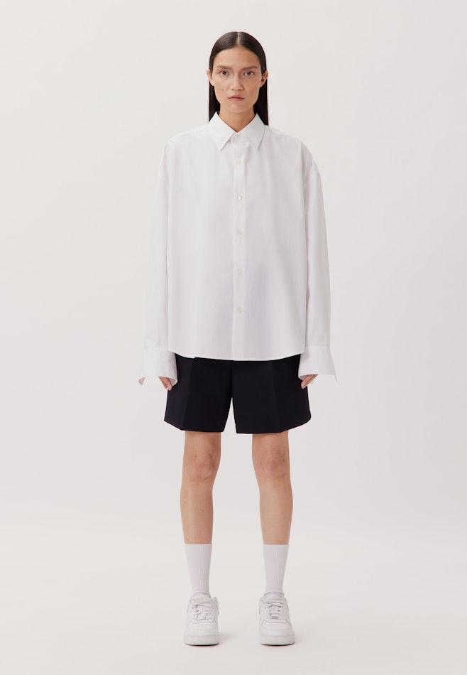 Oversized Shirt Uni in Weiß | Seidensticker online shop