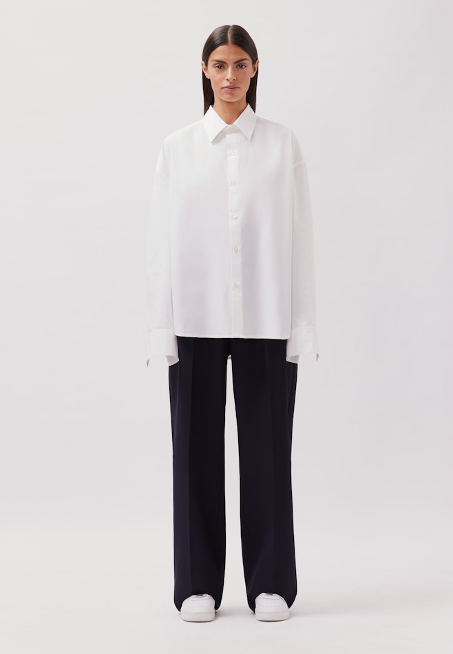Oversized Hemd Uni in Weiß | Seidensticker Onlineshop