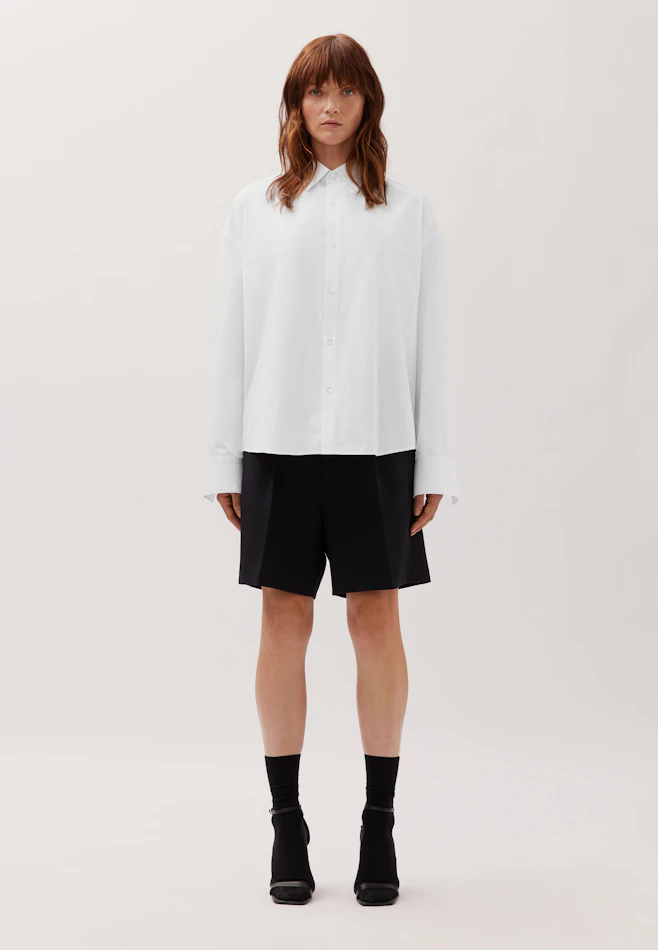 Chemise en coton trop grande et carrée dans Blanc | Boutique en ligne Seidensticker