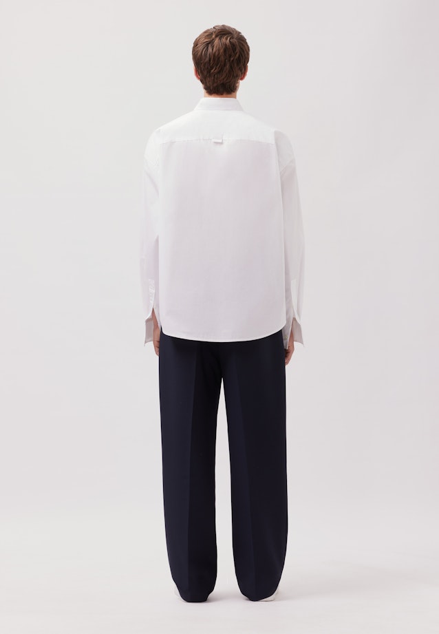 Oversized Hemd Uni in Weiß |  Seidensticker Onlineshop