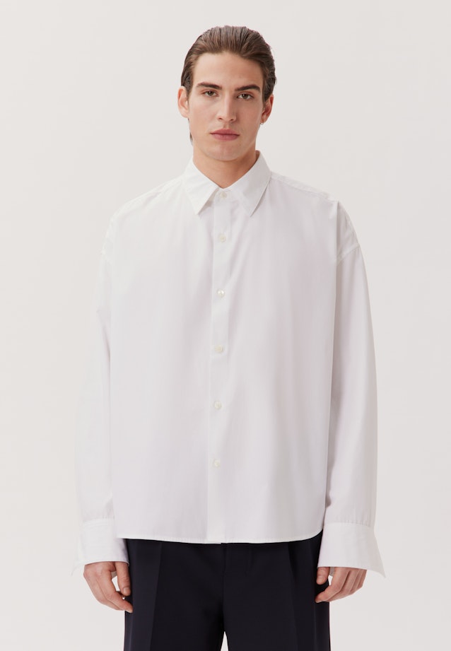 Oversized Shirt Uni in Weiß |  Seidensticker Onlineshop