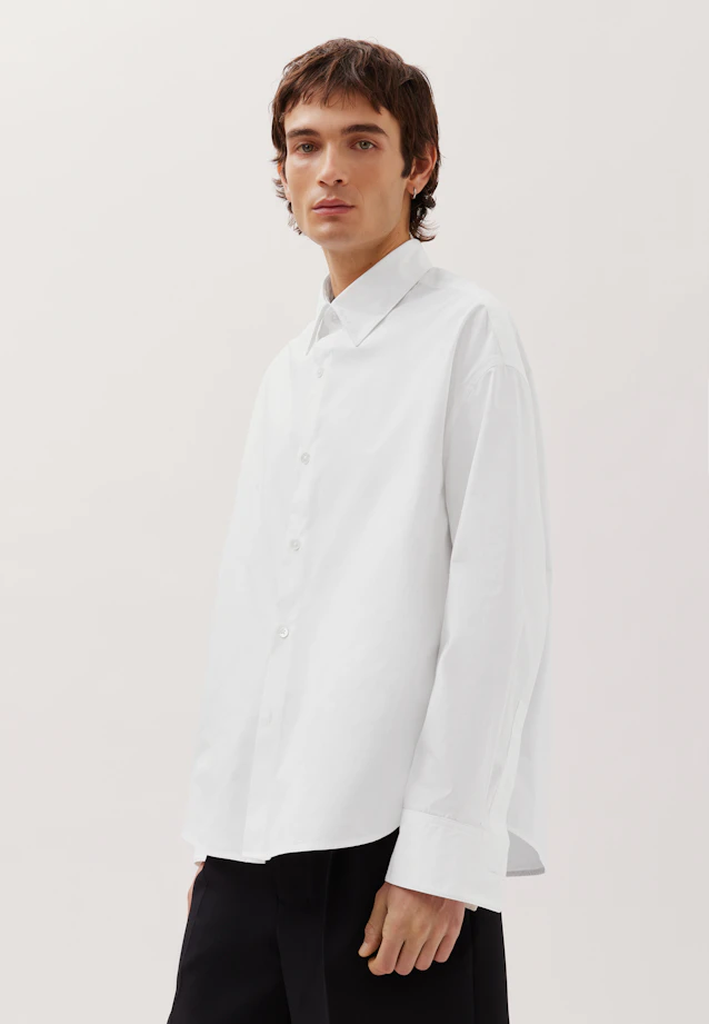 Chemise en coton trop grande et carrée in Blanc |  Seidensticker Onlineshop