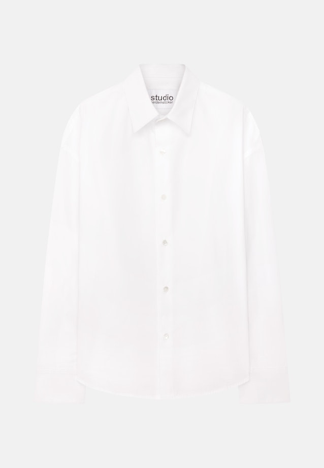 Oversized Hemd Uni in Weiß |  Seidensticker Onlineshop