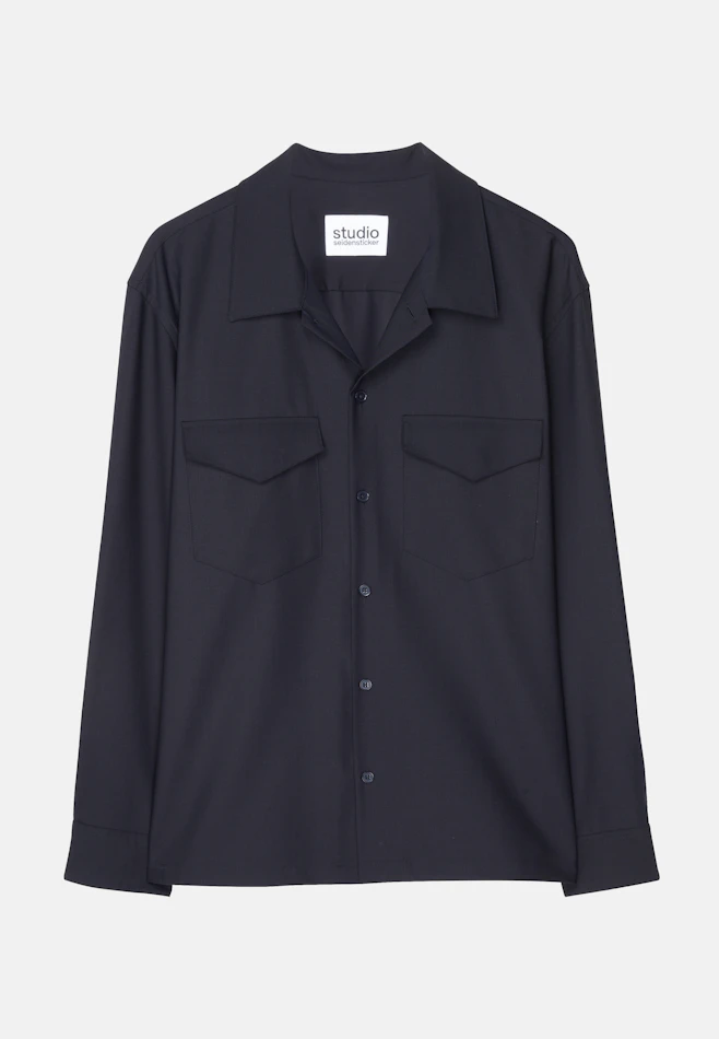 Regular Casual Hemd Uni in Dunkelblau | Seidensticker Onlineshop